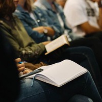 People sitting in a meeting