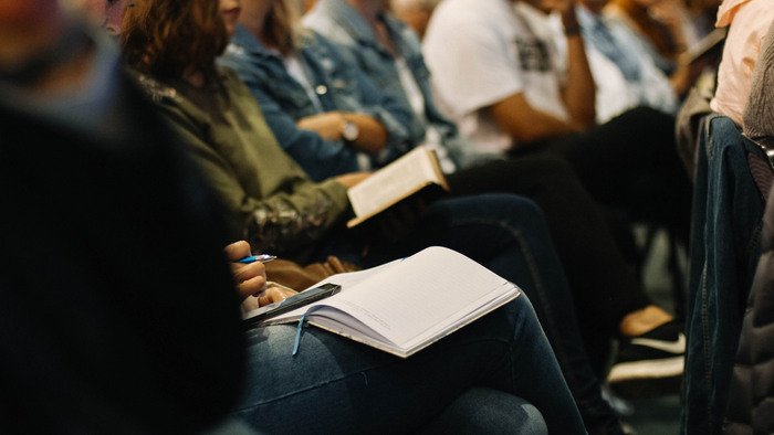 People sitting in a meeting