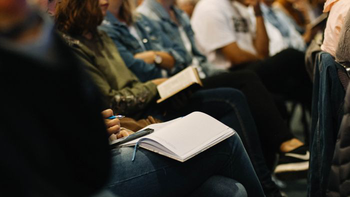 People sitting in a meeting